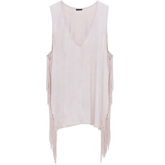 ASTARS desert nights pink fringe tank top - Picture 5 of 11